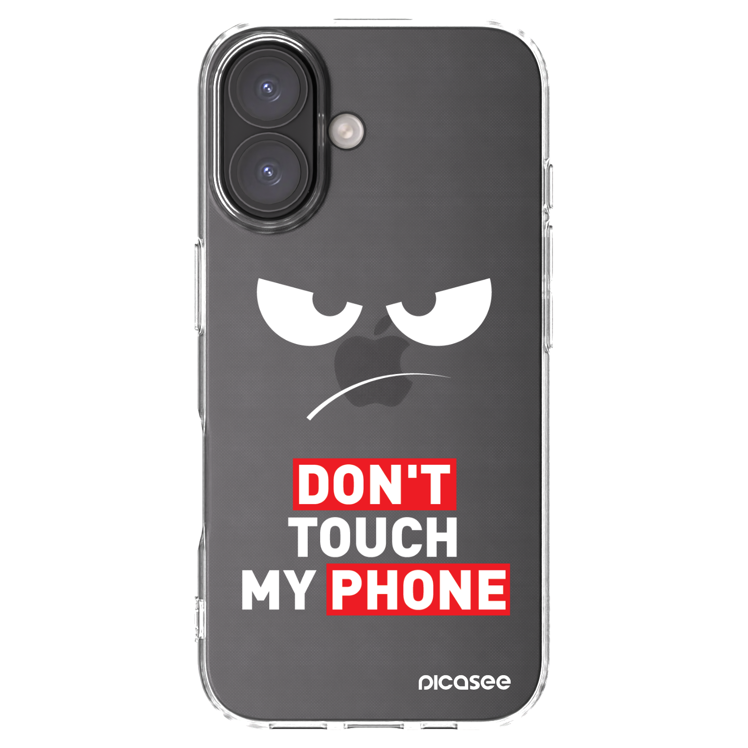 Picasee silikonowe przeźroczyste etui na Apple iPhone 16 - Angry Eyes - Transparent