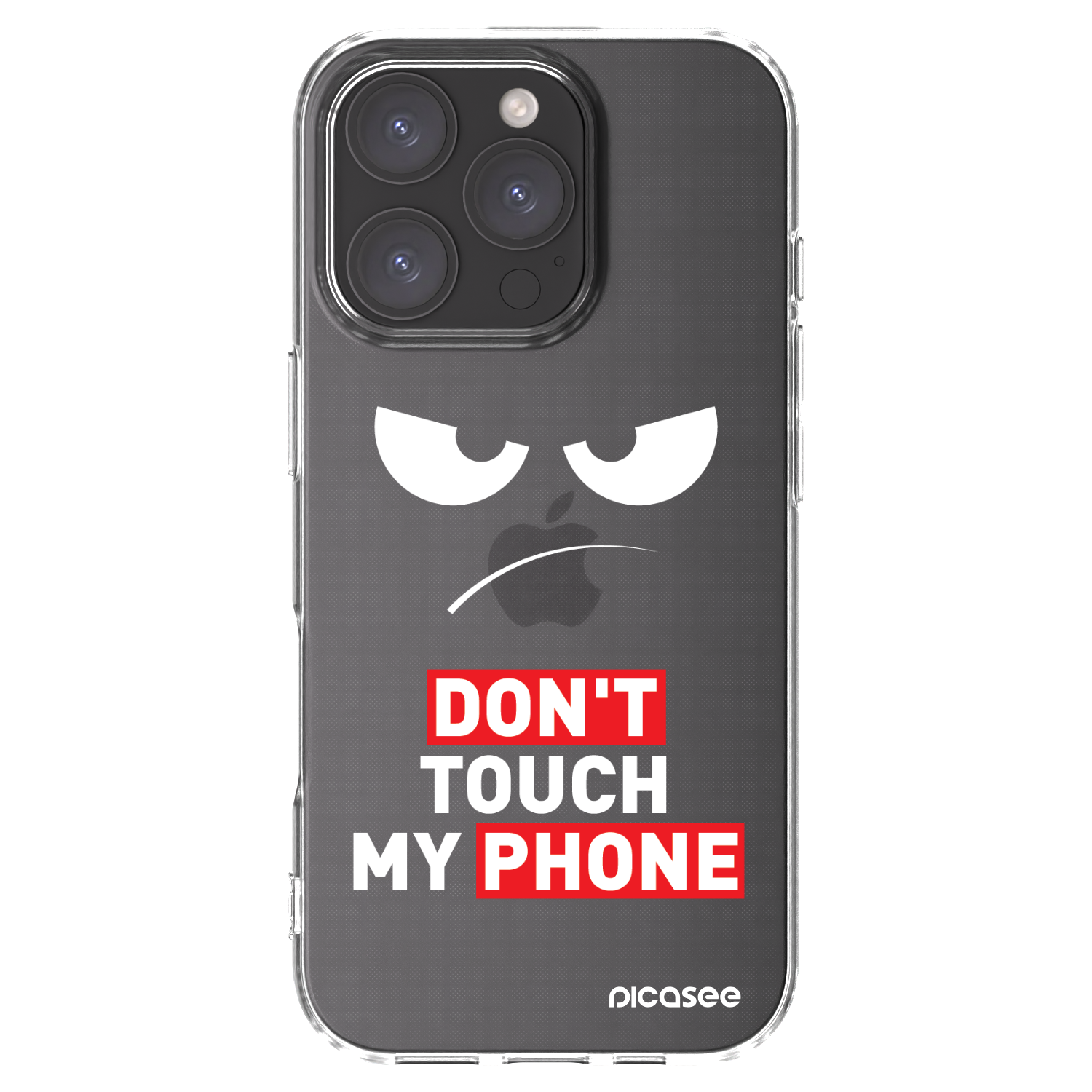 Picasee silikonowe przeźroczyste etui na Apple iPhone 16 Pro - Angry Eyes - Transparent