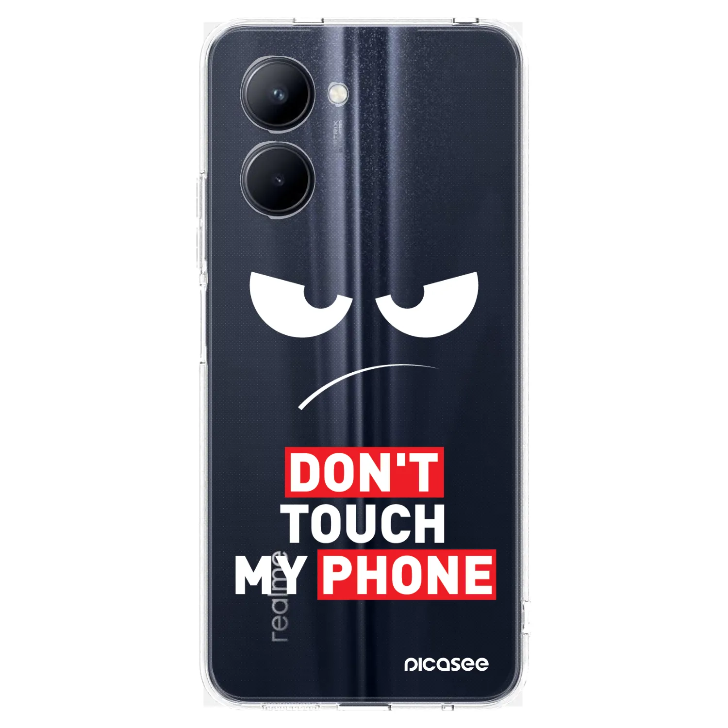 Picasee silikonowe przeźroczyste etui na Realme C33 (2023) - Angry Eyes - Transparent