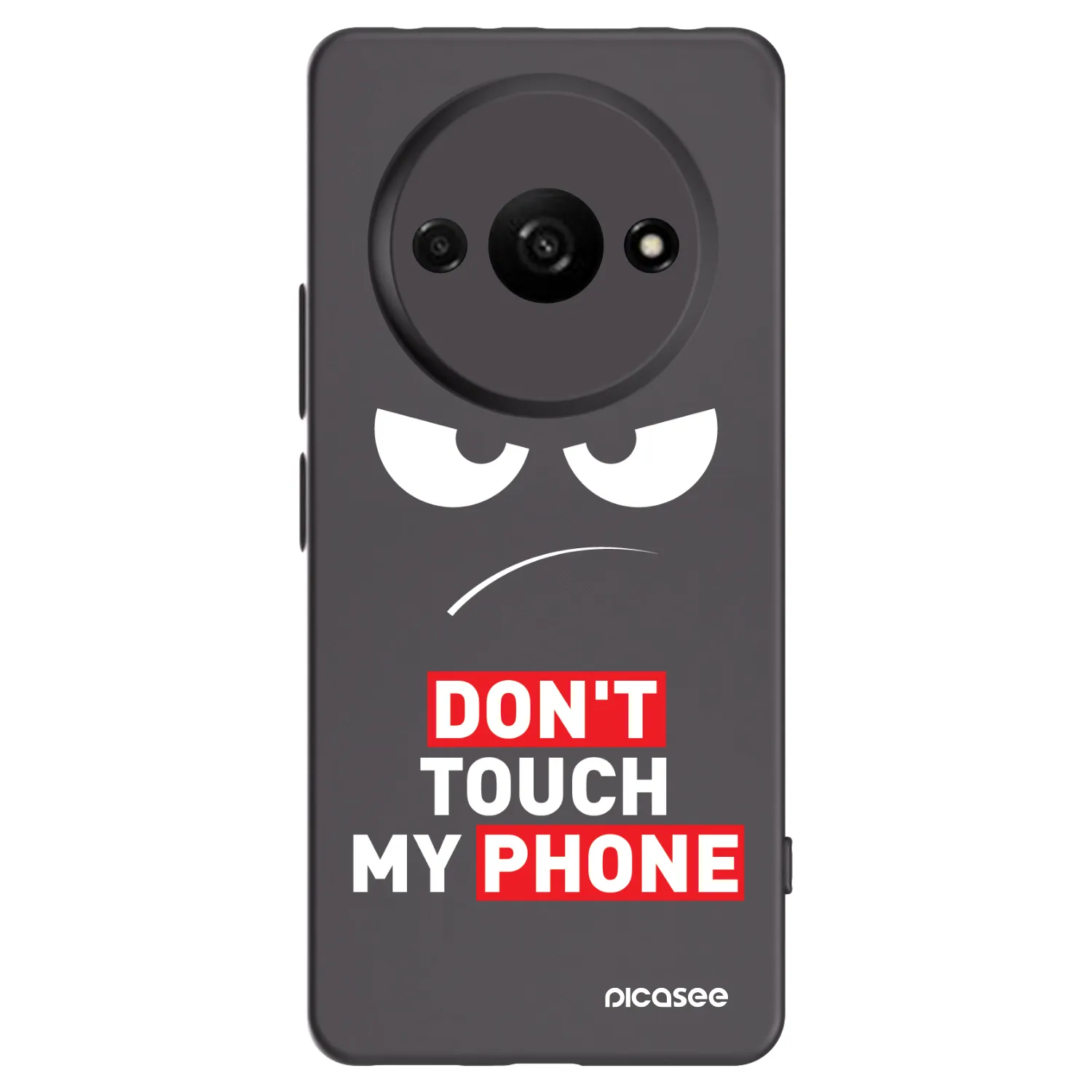 Picasee silikonowe czarne etui na Xiaomi Redmi A3 - Angry Eyes - Transparent