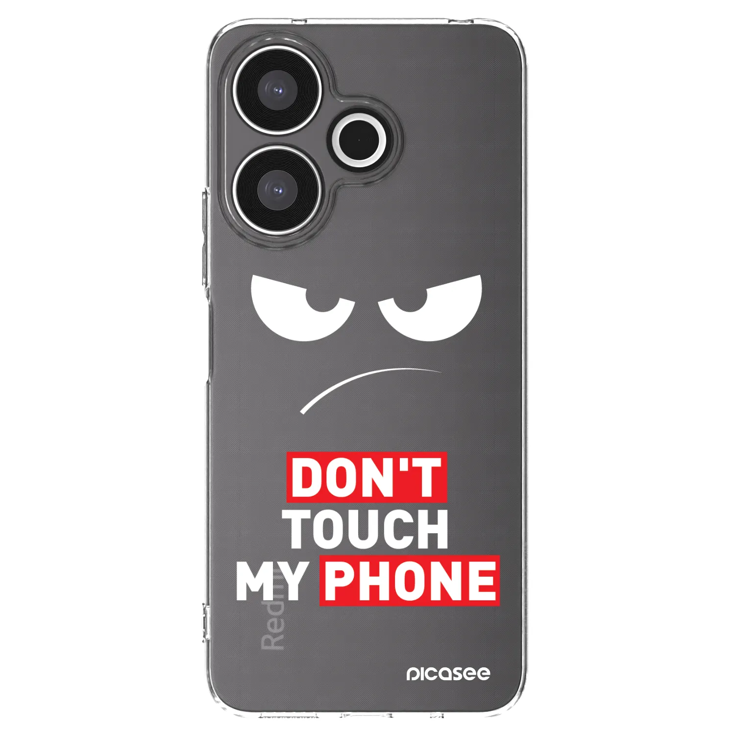 Picasee silikonowe przeźroczyste etui na Xiaomi Redmi 13 4G - Angry Eyes - Transparent
