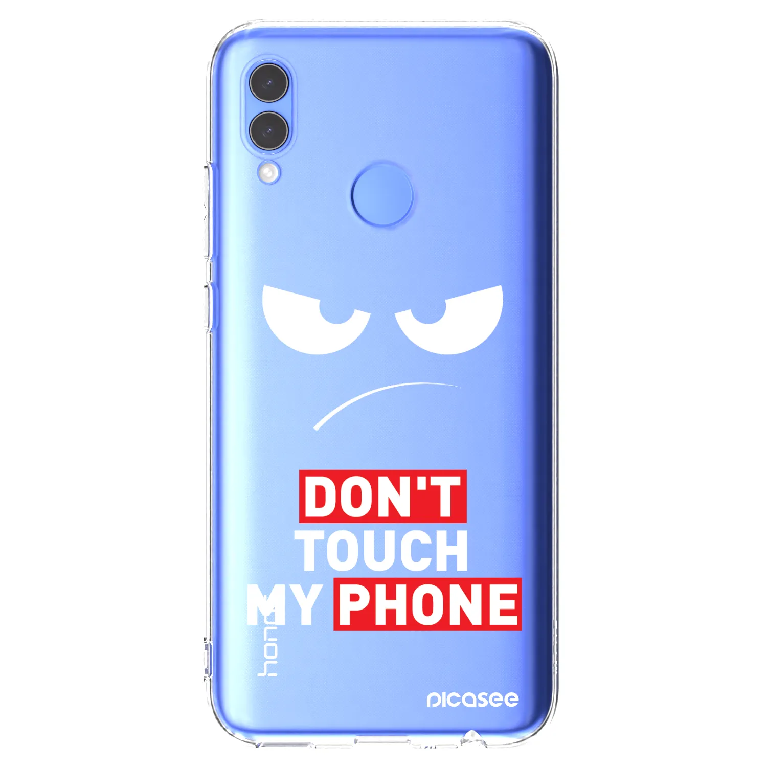 Picasee silikonowe przeźroczyste etui na Huawei P Smart 2019 - Angry Eyes - Transparent