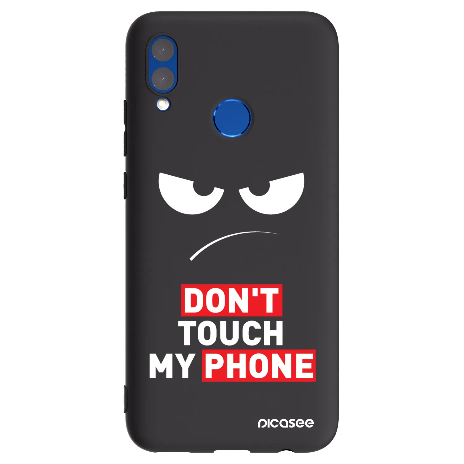 Picasee silikonowe czarne etui na Honor 10 Lite - Angry Eyes - Transparent