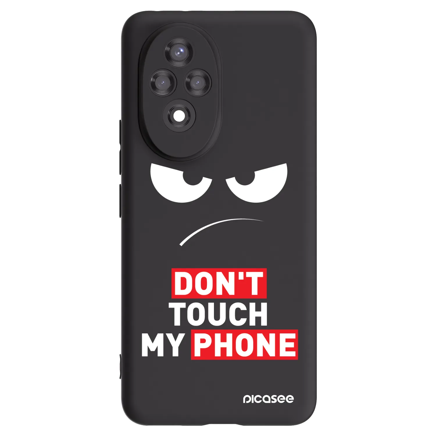 Picasee silikonowe czarne etui na Honor 200 5G - Angry Eyes - Transparent