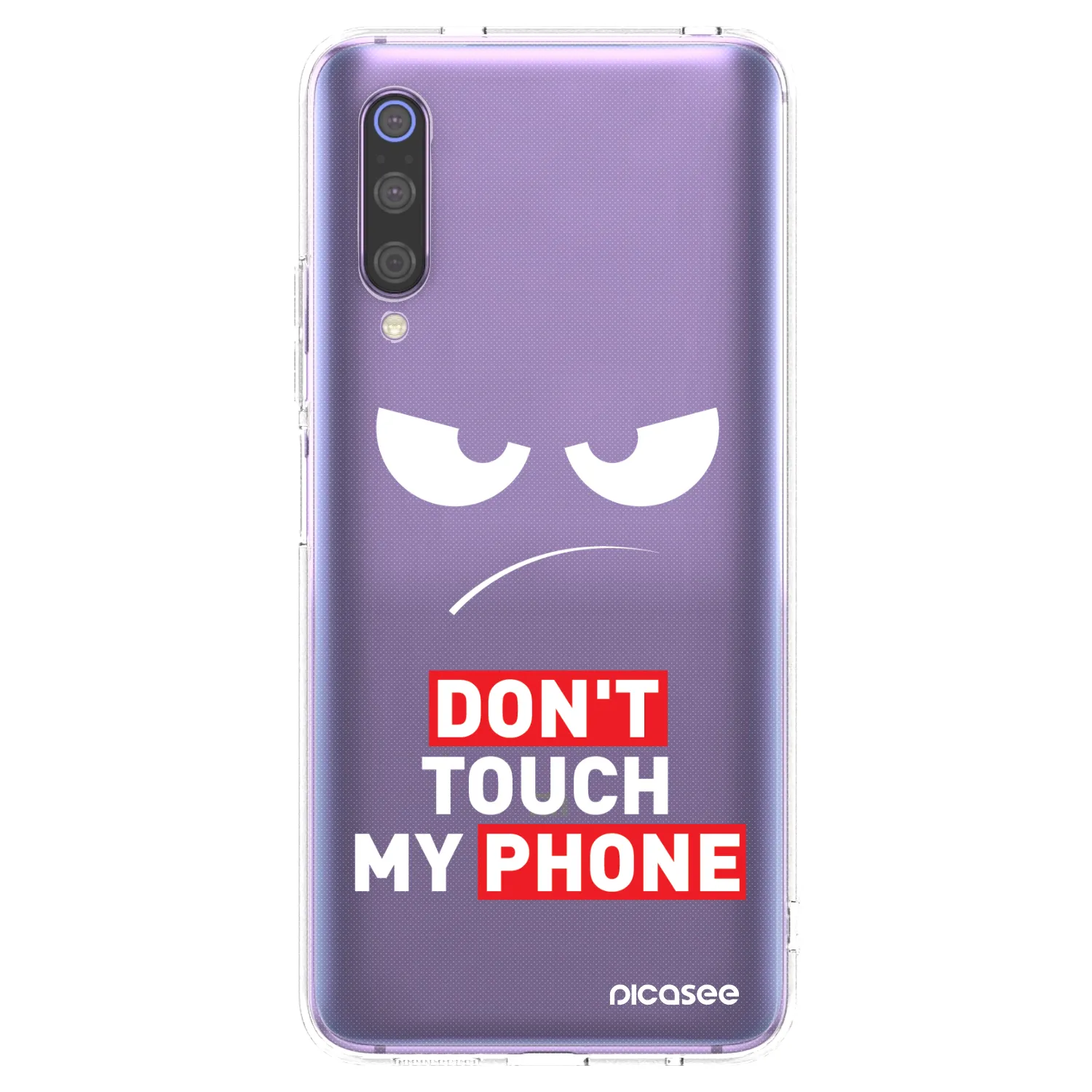 Picasee silikonowe przeźroczyste etui na Xiaomi Mi 9 - Angry Eyes - Transparent