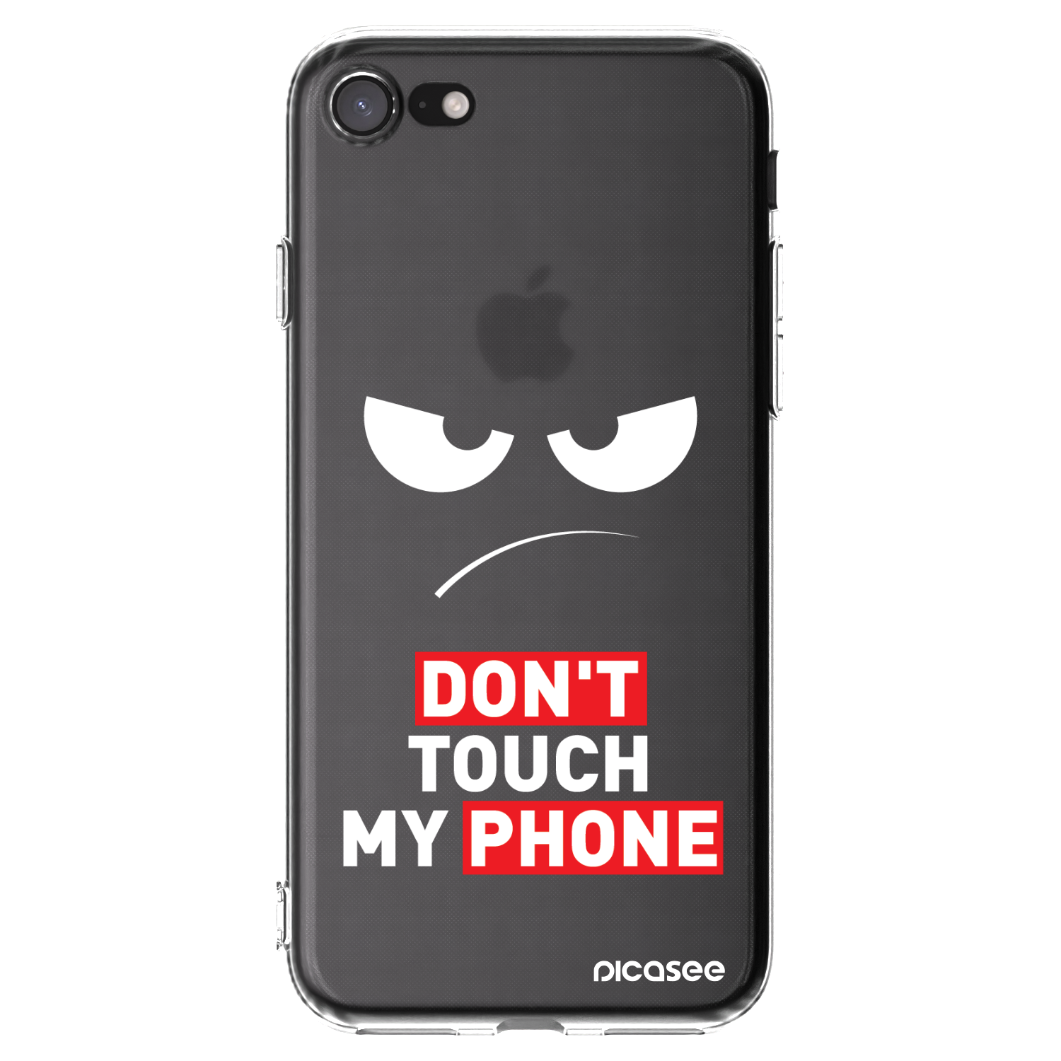 Picasee silikonowe przeźroczyste etui na Apple iPhone 7 - Angry Eyes - Transparent