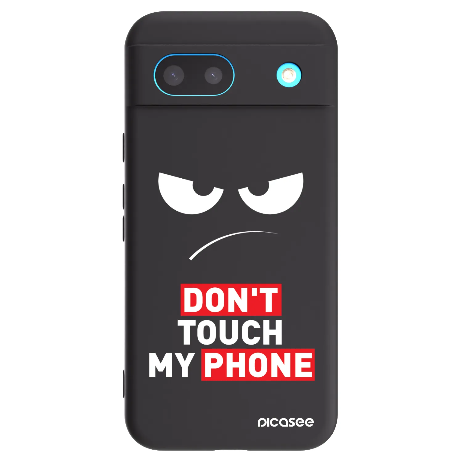 Picasee silikonowe czarne etui na Google Pixel 8a - Angry Eyes - Transparent