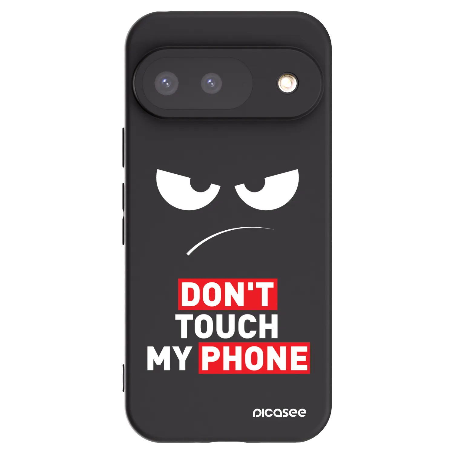 Picasee silikonowe czarne etui na Google Pixel 9 - Angry Eyes - Transparent