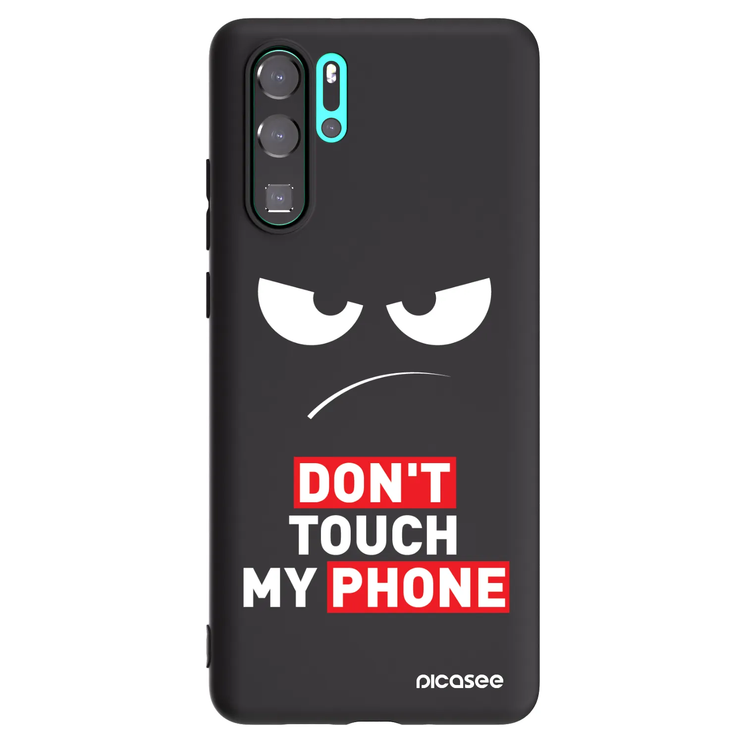 Picasee silikonowe czarne etui na Huawei P30 Pro - Angry Eyes - Transparent