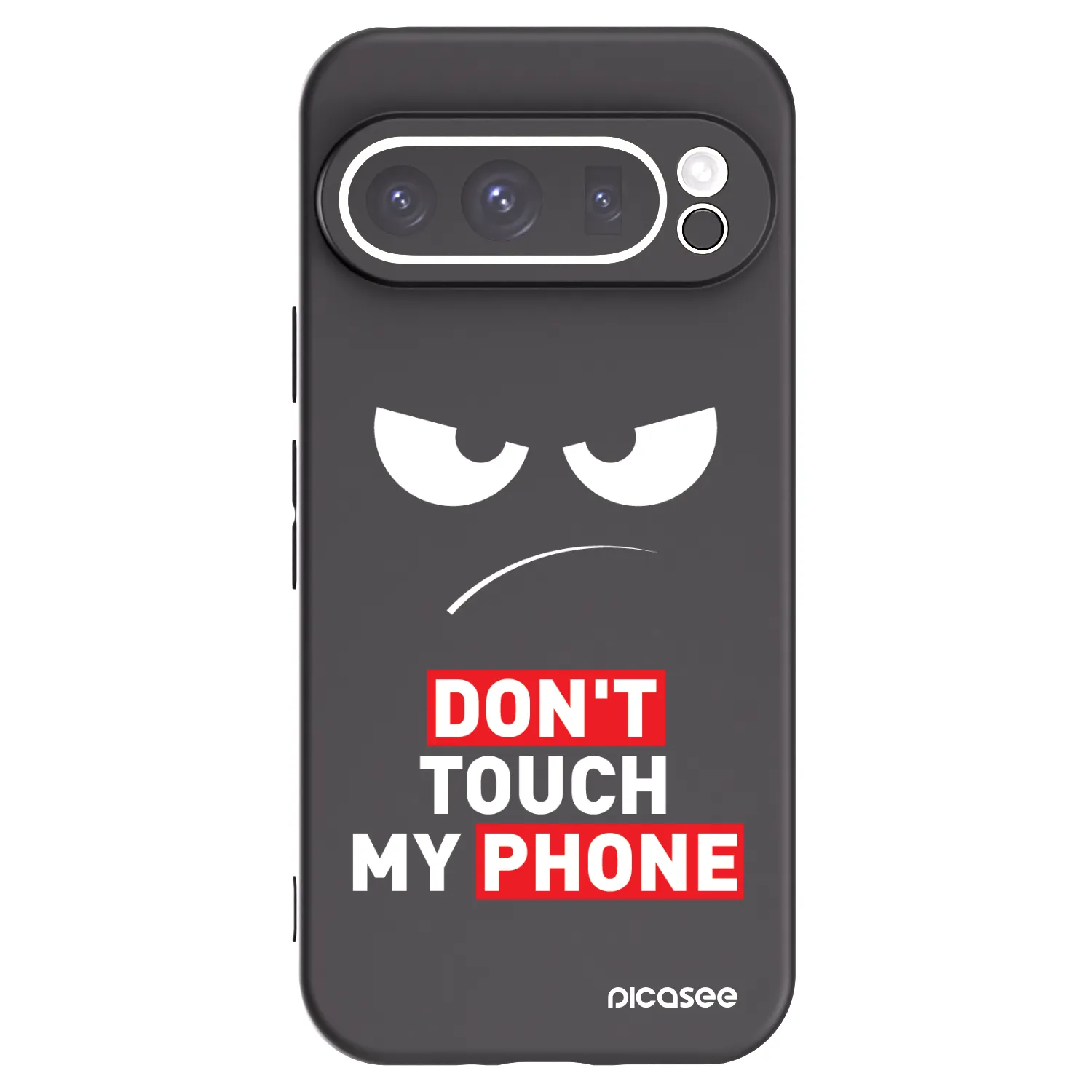 Picasee silikonowe czarne etui na Google Pixel 9 Pro - Angry Eyes - Transparent