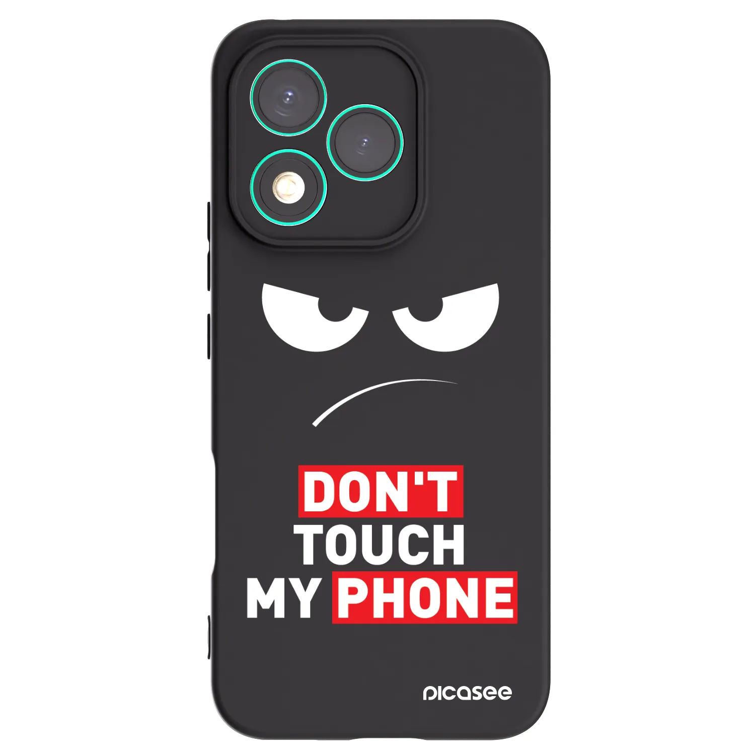 Picasee silikonowe czarne etui na Honor 400 Lite 5G - Angry Eyes - Transparent