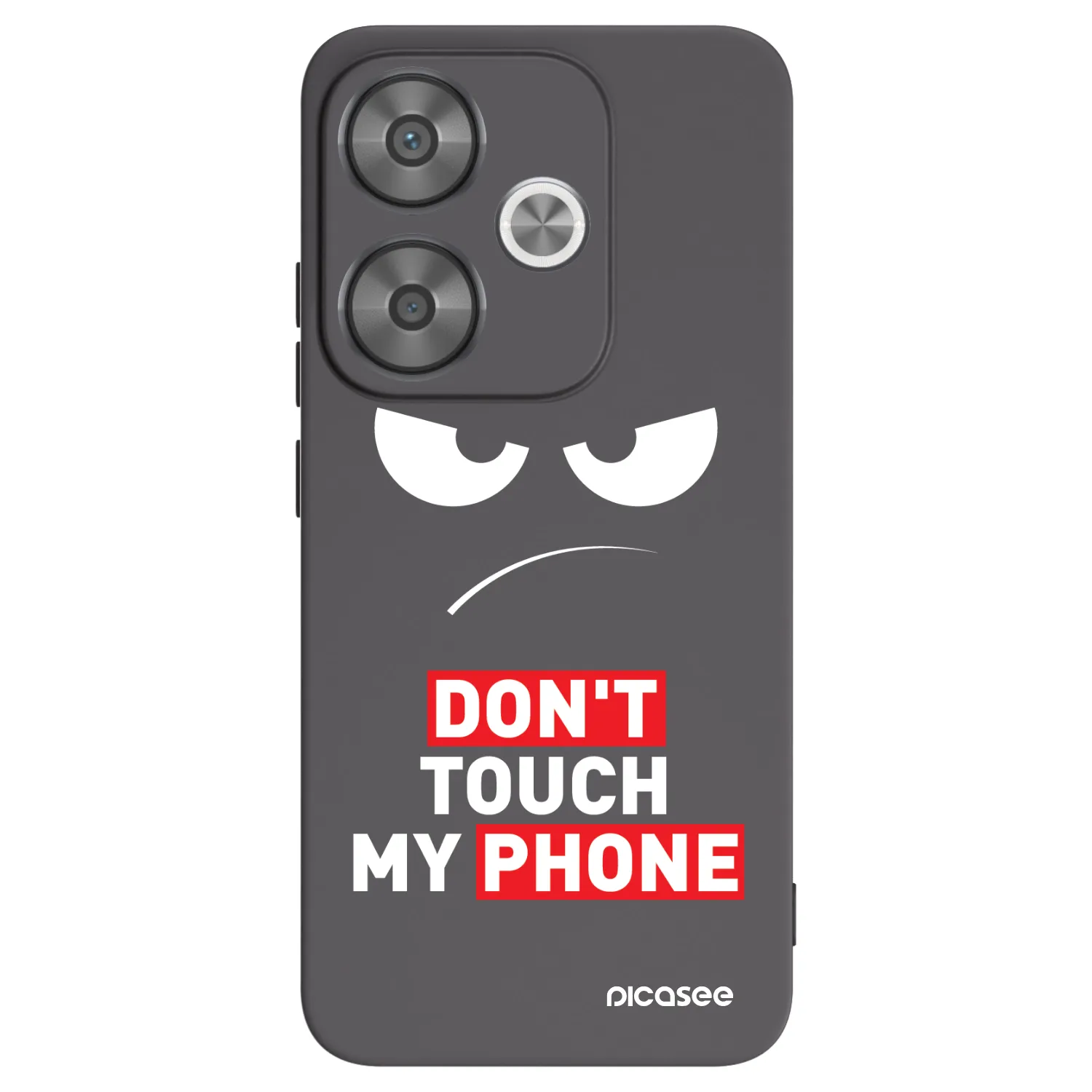 Picasee silikonowe czarne etui na Xiaomi Poco F6 - Angry Eyes - Transparent
