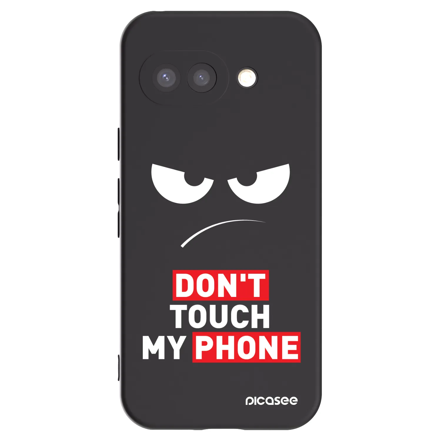 Picasee silikonowe czarne etui na Google Pixel 9a - Angry Eyes - Transparent