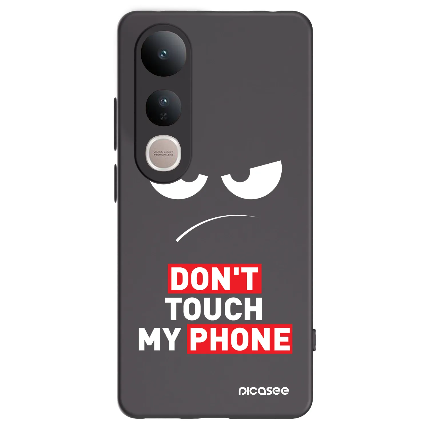 Picasee silikonowe czarne etui na Vivo V50 Lite 5G - Angry Eyes - Transparent
