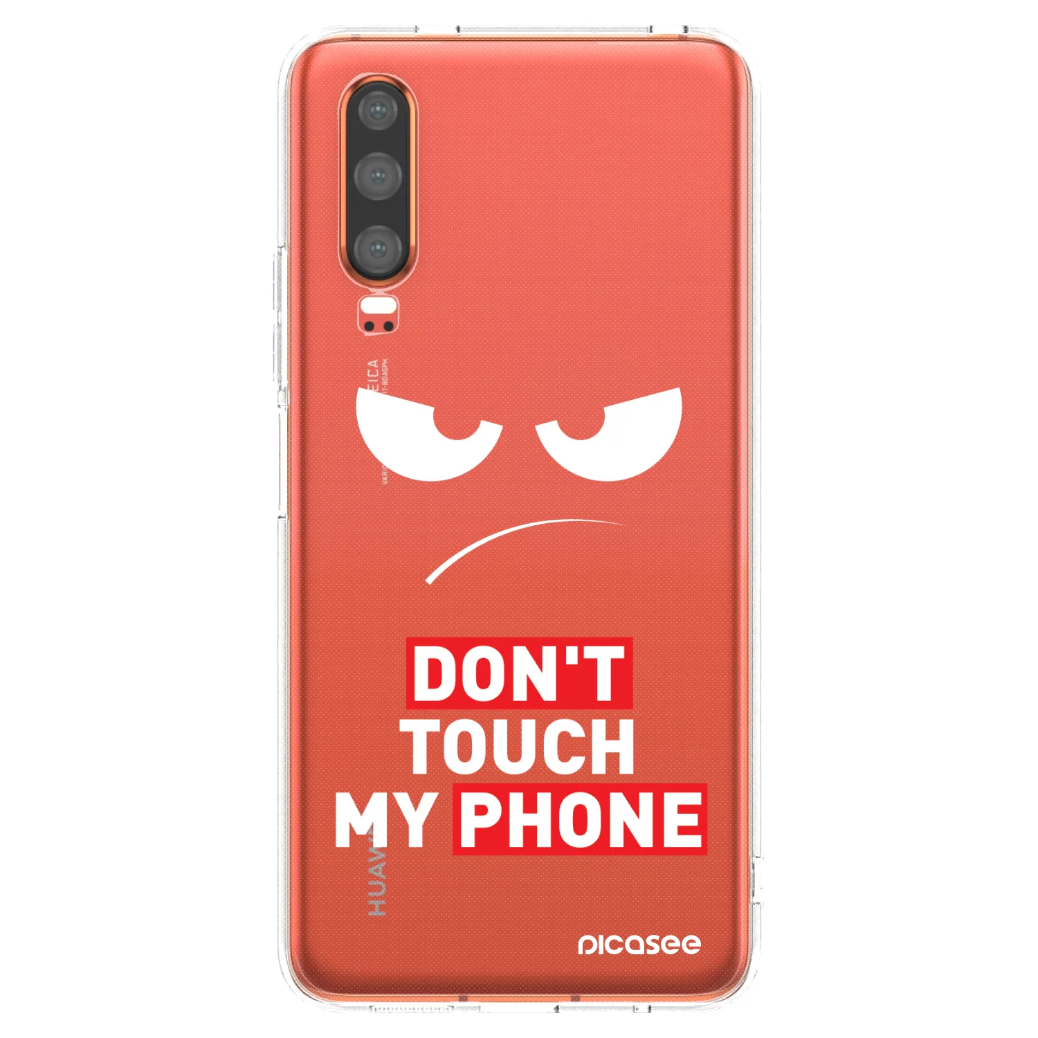 Picasee silikonowe przeźroczyste etui na Huawei P30 - Angry Eyes - Transparent