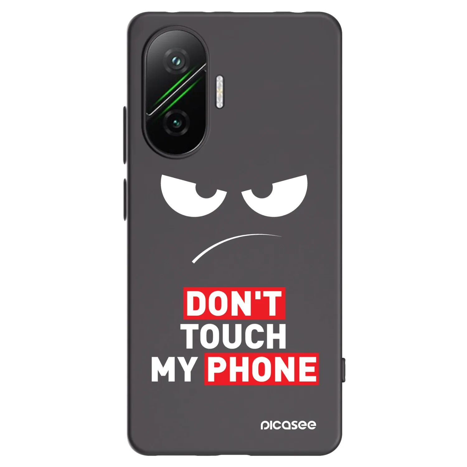 Picasee silikonowe czarne etui na Xiaomi Poco F7 Pro 5G - Angry Eyes - Transparent