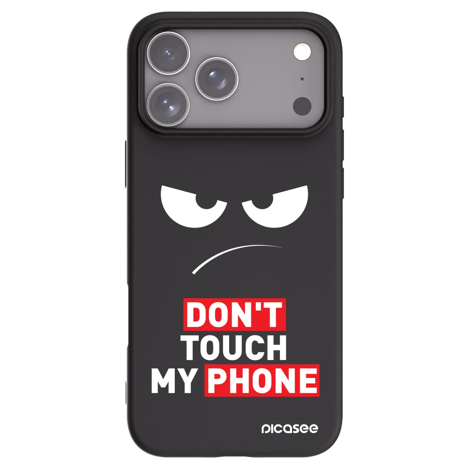 Picasee silikonowe czarne etui na Apple iPhone 17 Pro Max - Angry Eyes - Transparent