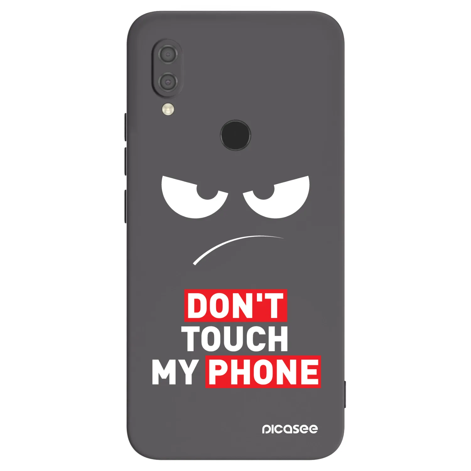 Picasee silikonowe czarne etui na Xiaomi Redmi 7 - Angry Eyes - Transparent