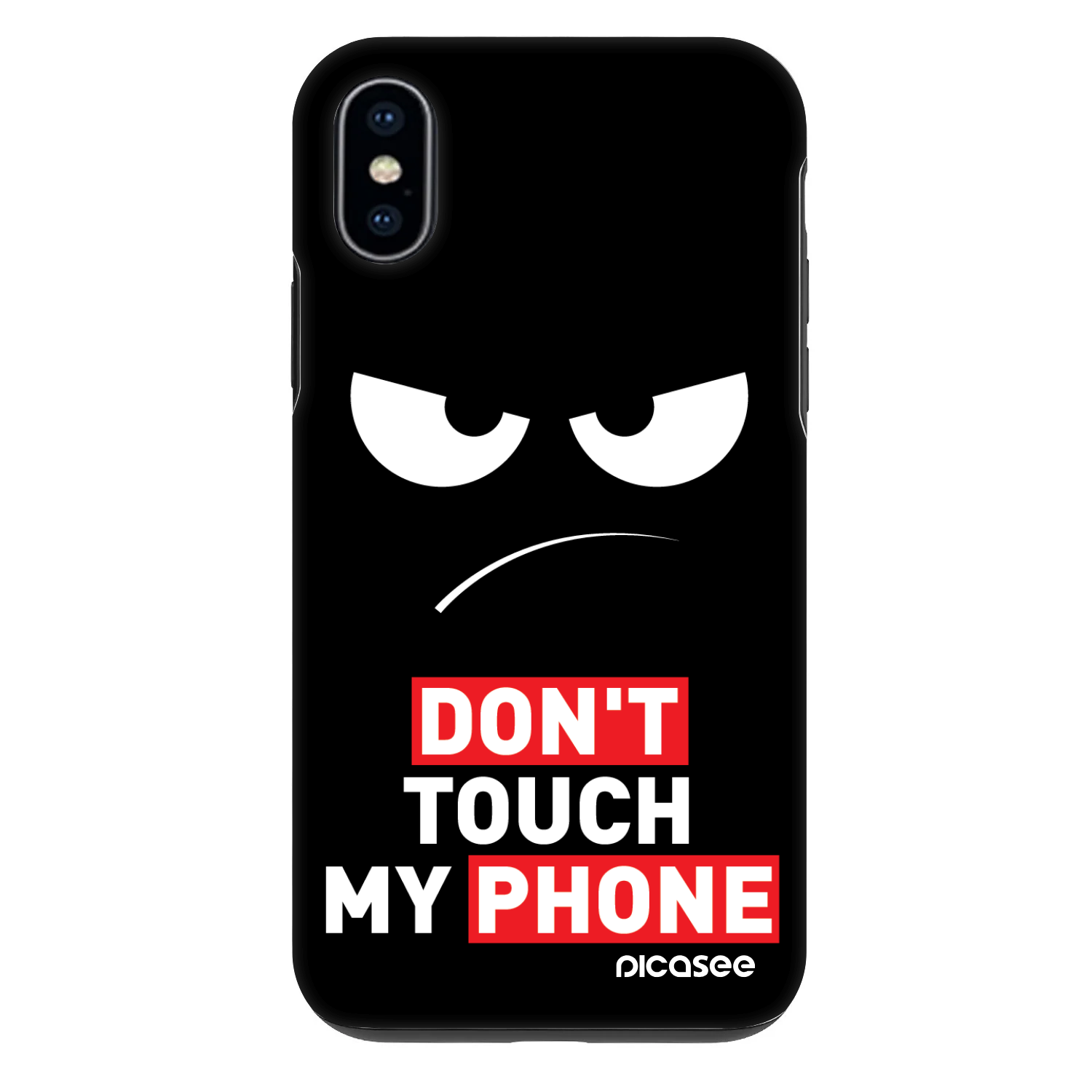 Picasee Fashion Case na Apple iPhone X/XS - Angry Eyes - Transparent
