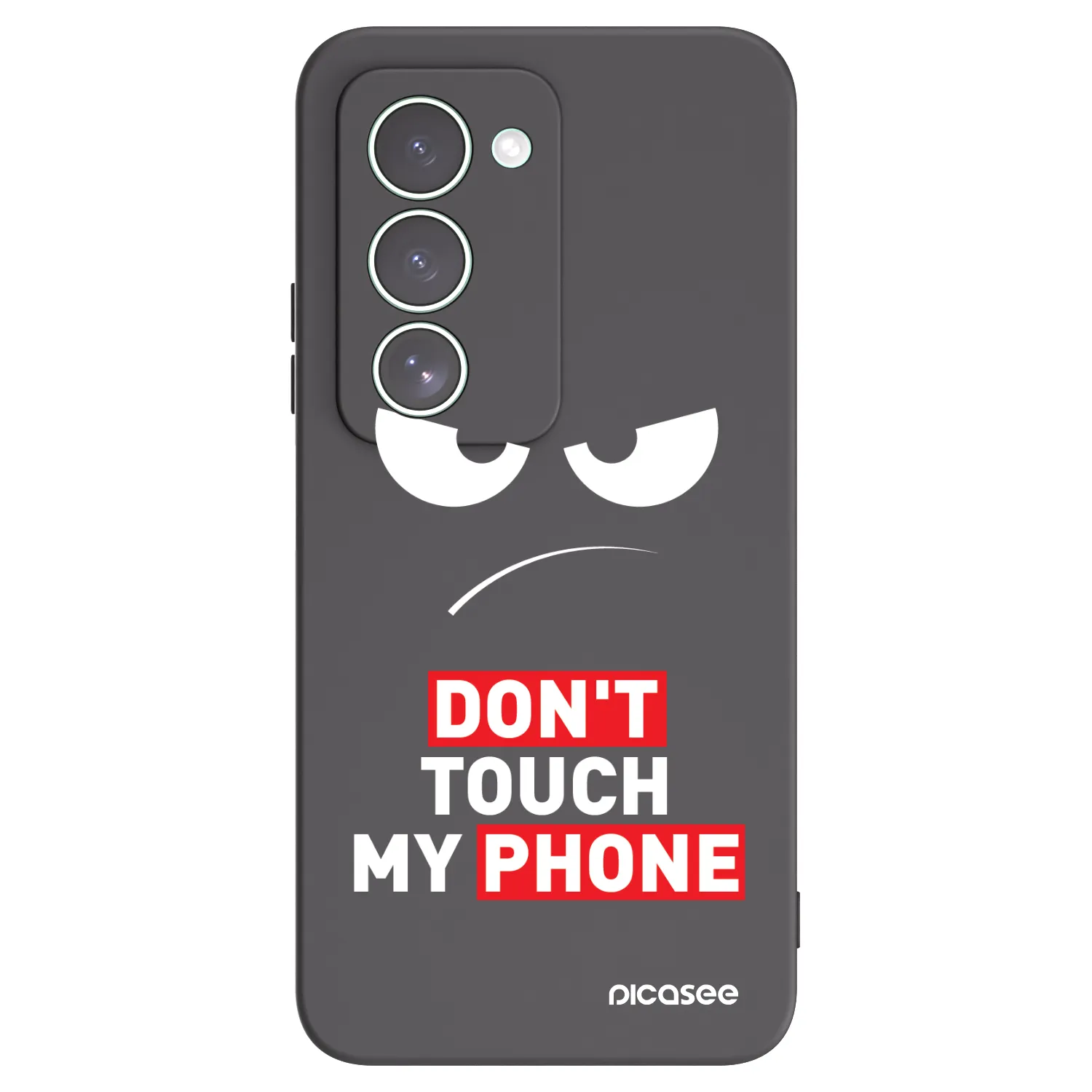 Picasee silikonowe czarne etui na Xiaomi Redmi 15 5G - Angry Eyes - Transparent