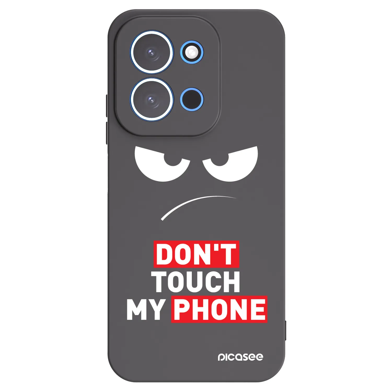 Picasee silikonowe czarne etui na Xiaomi Redmi 15C 4G - Angry Eyes - Transparent