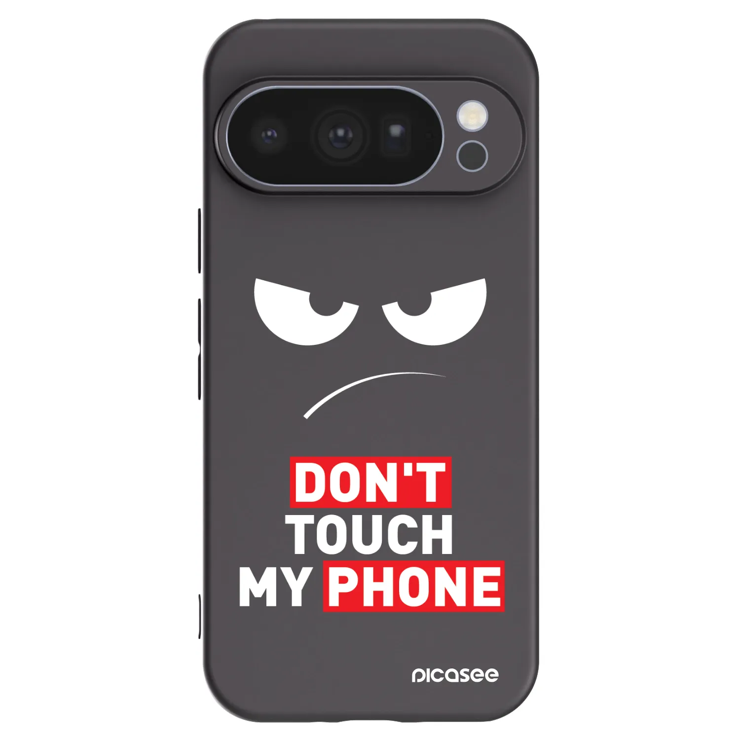 Picasee silikonowe czarne etui na Google Pixel 10 Pro - Angry Eyes - Transparent