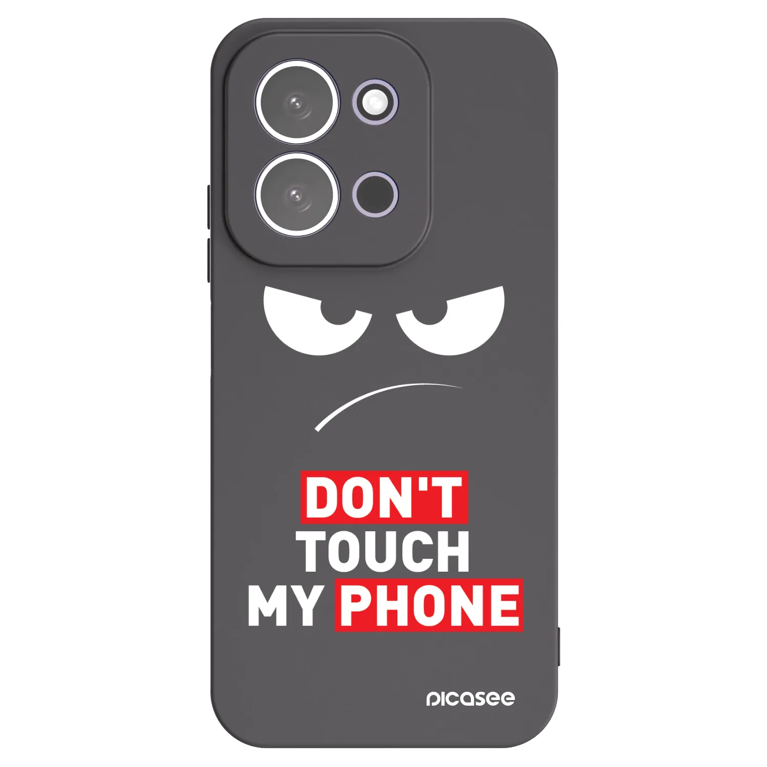 Picasee silikonowe czarne etui na Xiaomi Redmi 15C 5G - Angry Eyes - Transparent