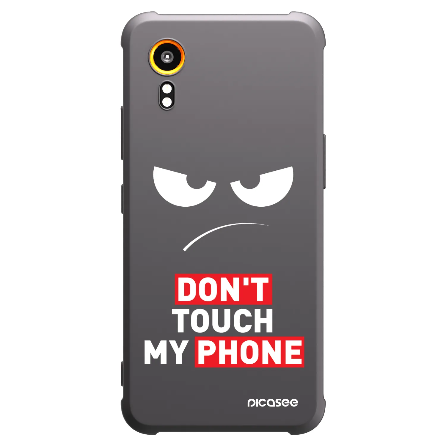 Picasee silikonowe czarne etui na Samsung Galaxy Xcover 7 - Angry Eyes - Transparent