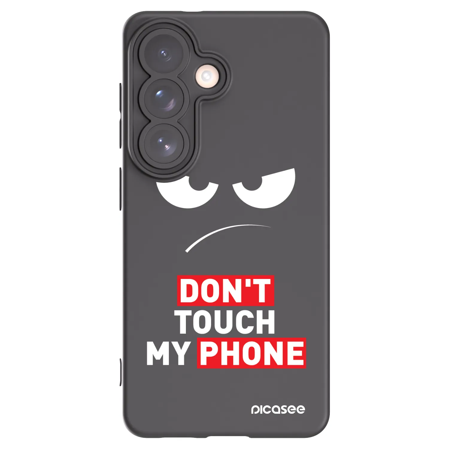 Picasee silikonowe czarne etui na Samsung Galaxy S26 - Angry Eyes - Transparent