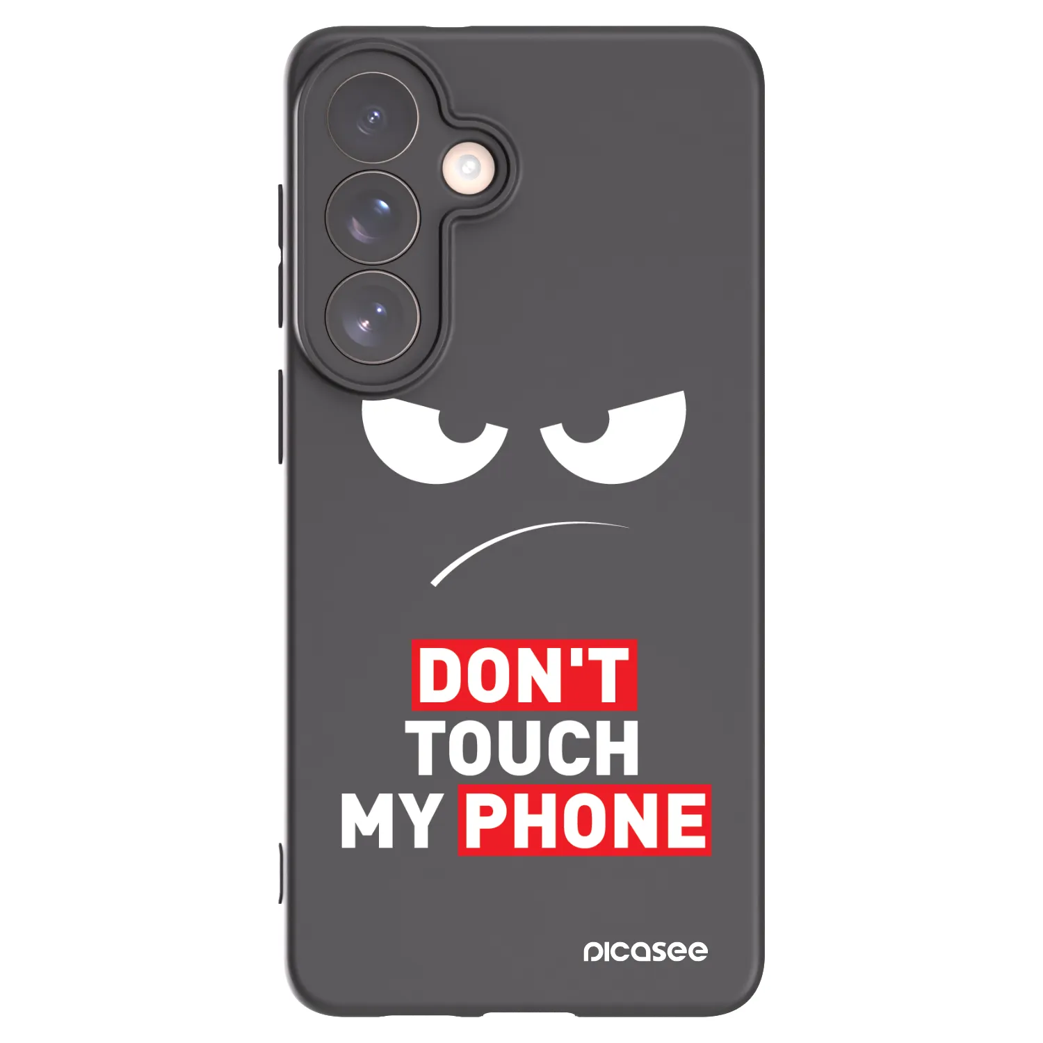 Picasee silikonowe czarne etui na Samsung Galaxy S26+ - Angry Eyes - Transparent
