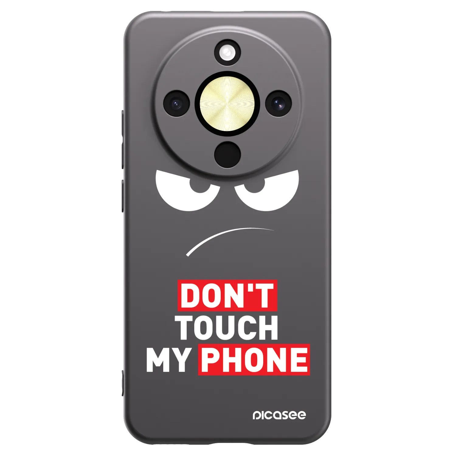 Picasee silikonowe czarne etui na Honor Magic8 Lite 5G - Angry Eyes - Transparent