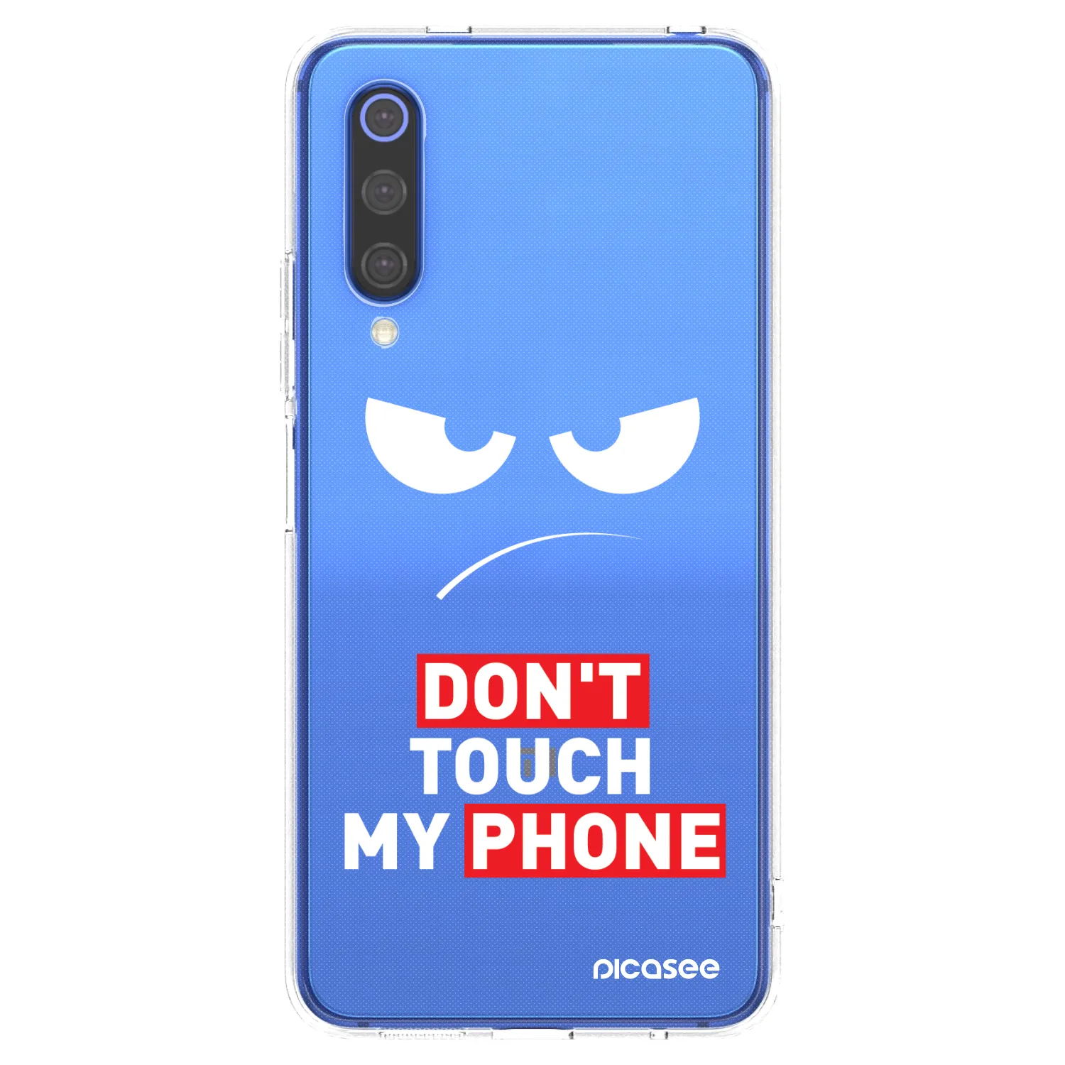 Picasee silikonowe przeźroczyste etui na Xiaomi Mi 9 SE - Angry Eyes - Transparent