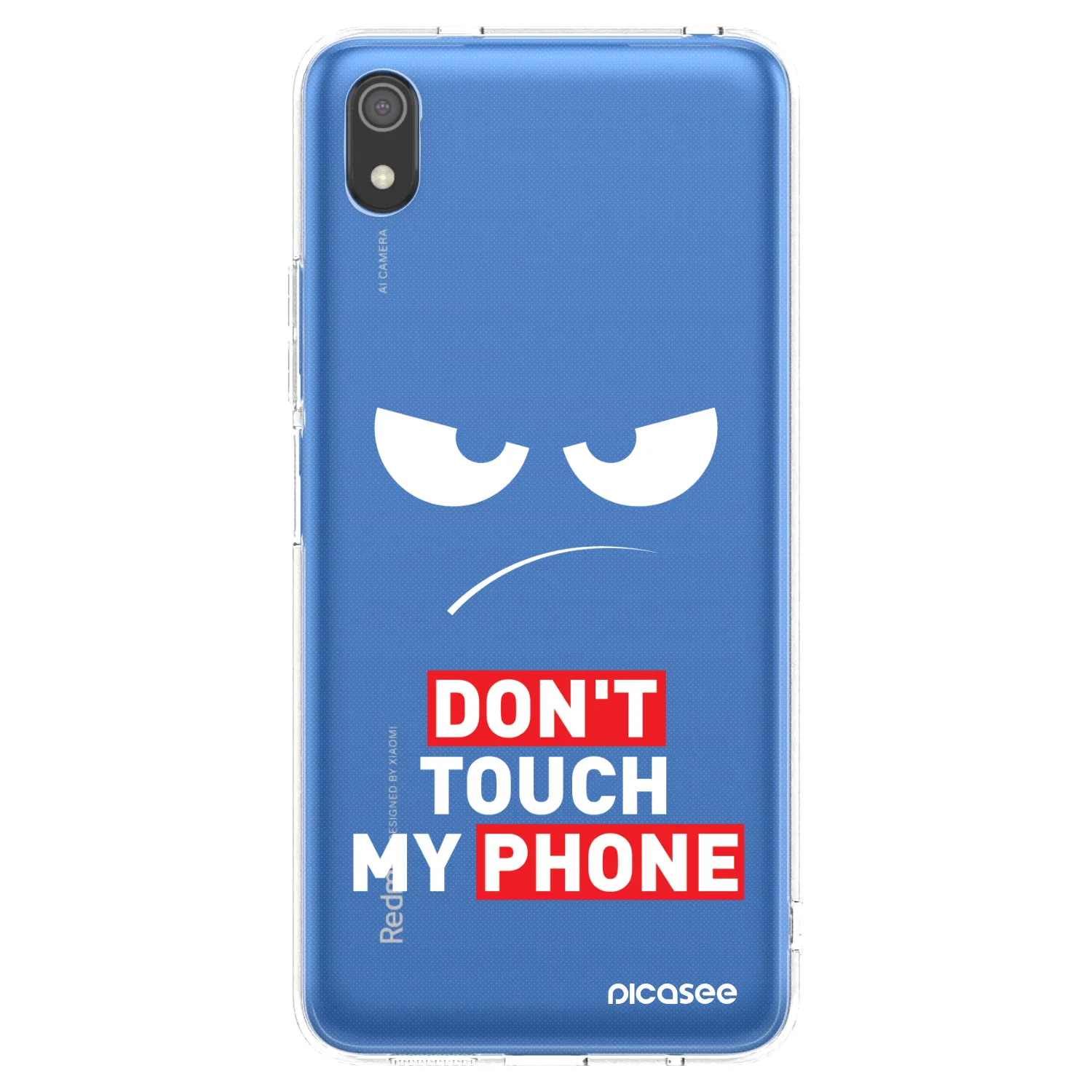 Picasee silikonowe przeźroczyste etui na Xiaomi Redmi 7A - Angry Eyes - Transparent