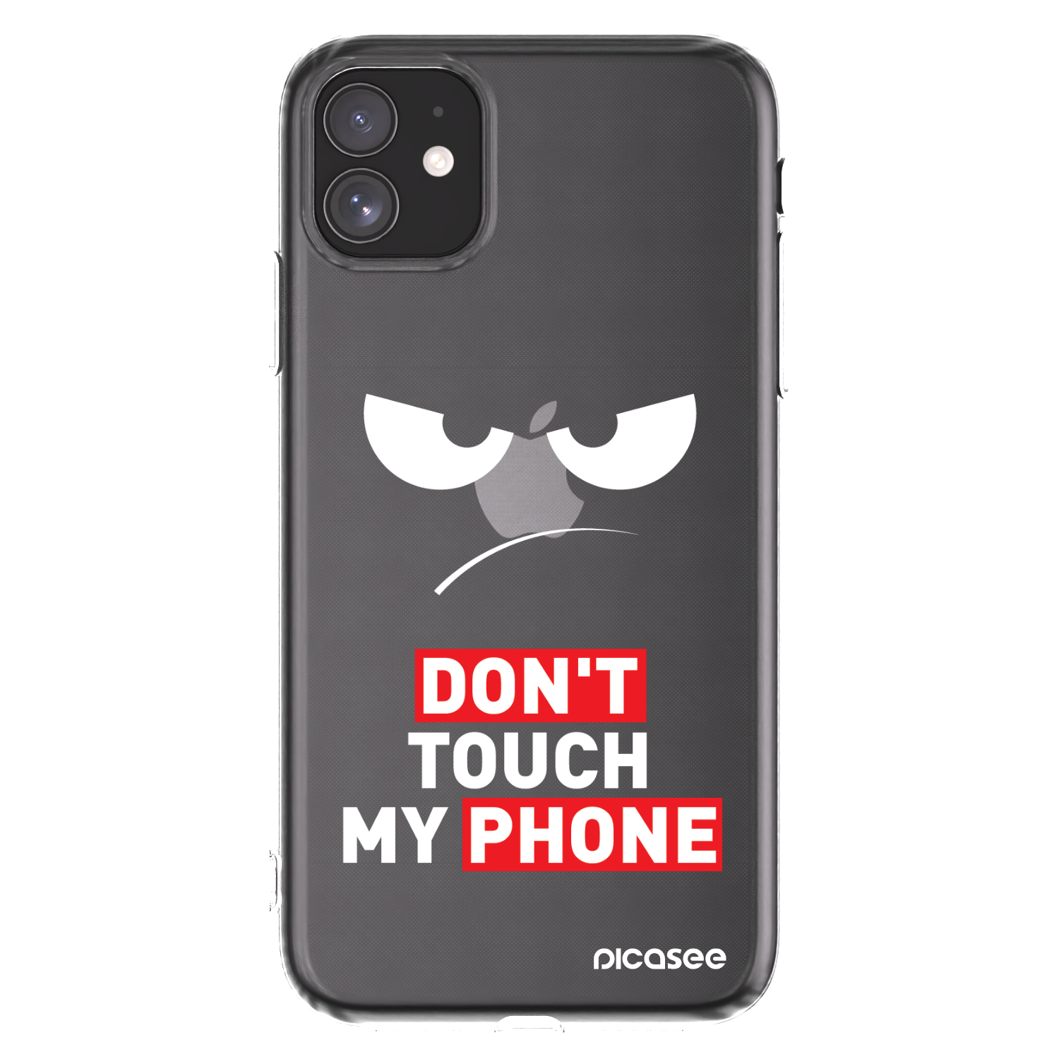 Picasee silikonowe przeźroczyste etui na Apple iPhone 11 - Angry Eyes - Transparent