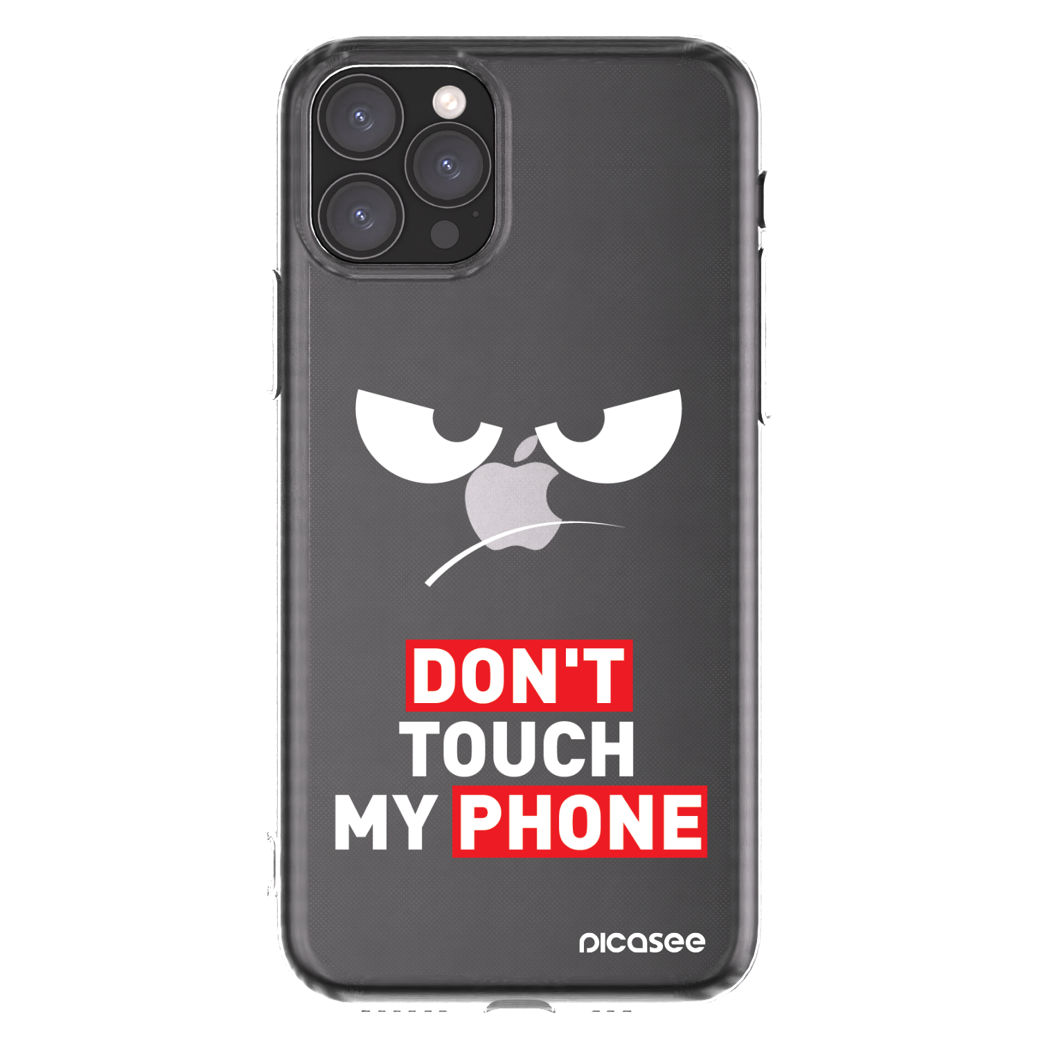 Picasee silikonowe przeźroczyste etui na Apple iPhone 11 Pro - Angry Eyes - Transparent