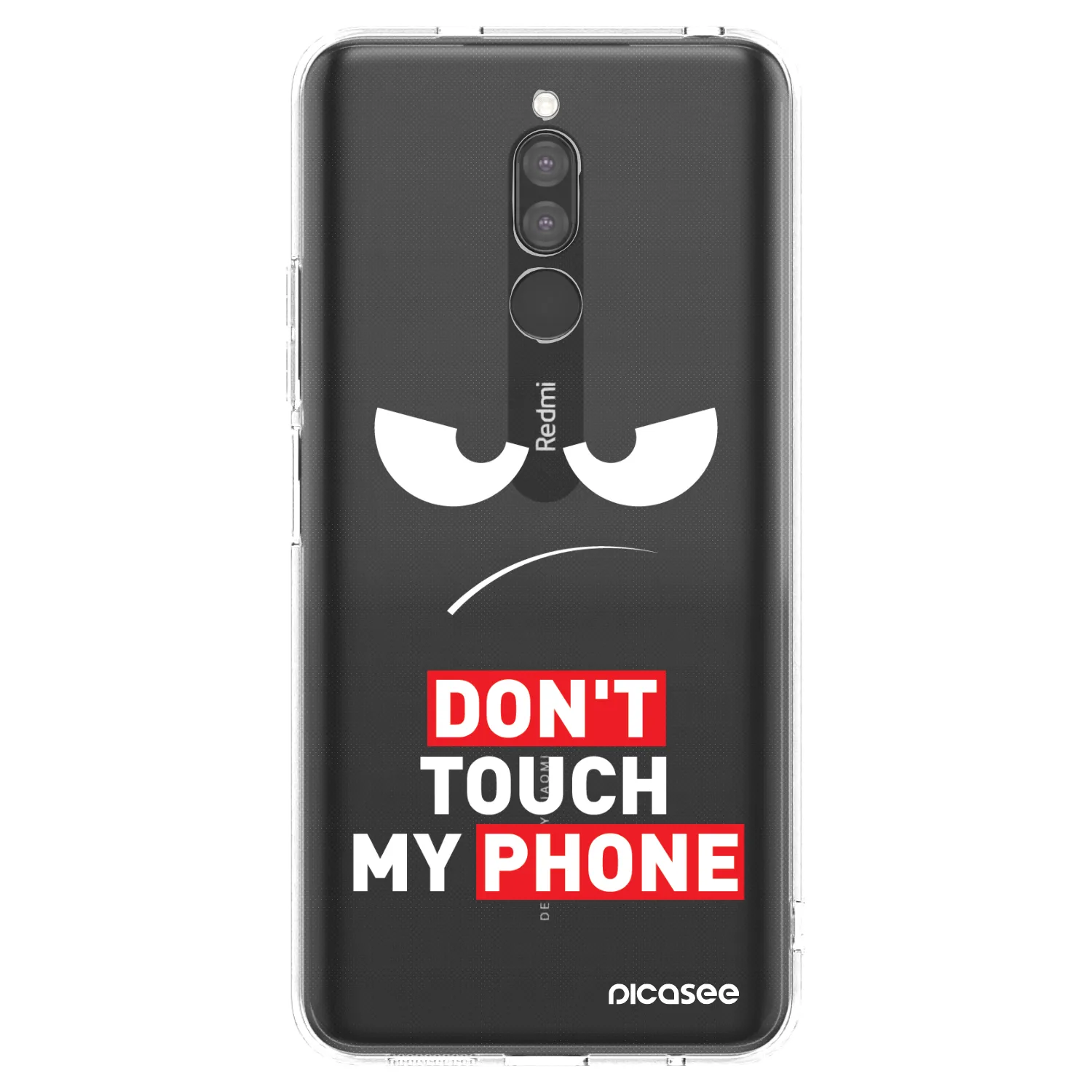 Picasee silikonowe przeźroczyste etui na Xiaomi Redmi 8 - Angry Eyes - Transparent