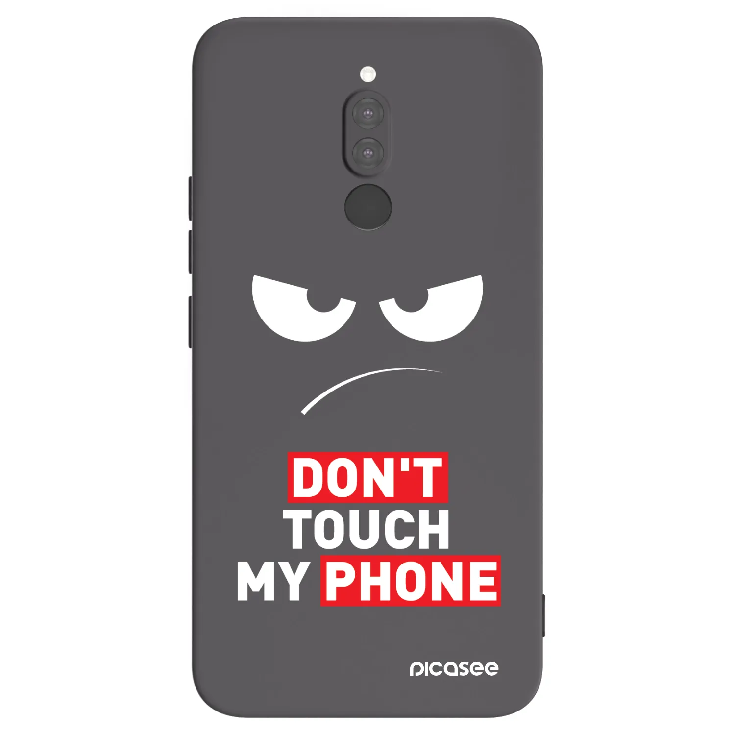 Picasee silikonowe czarne etui na Xiaomi Redmi 8 - Angry Eyes - Transparent