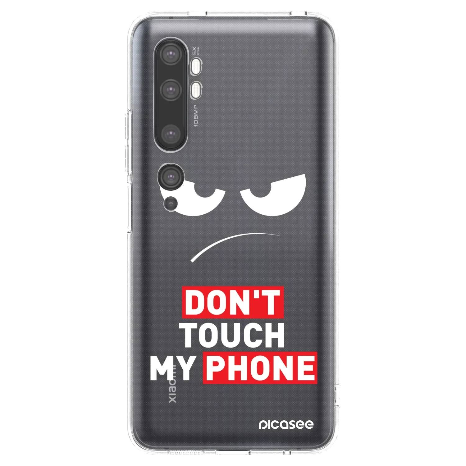 Picasee silikonowe przeźroczyste etui na Xiaomi Mi Note 10 (Pro) - Angry Eyes - Transparent