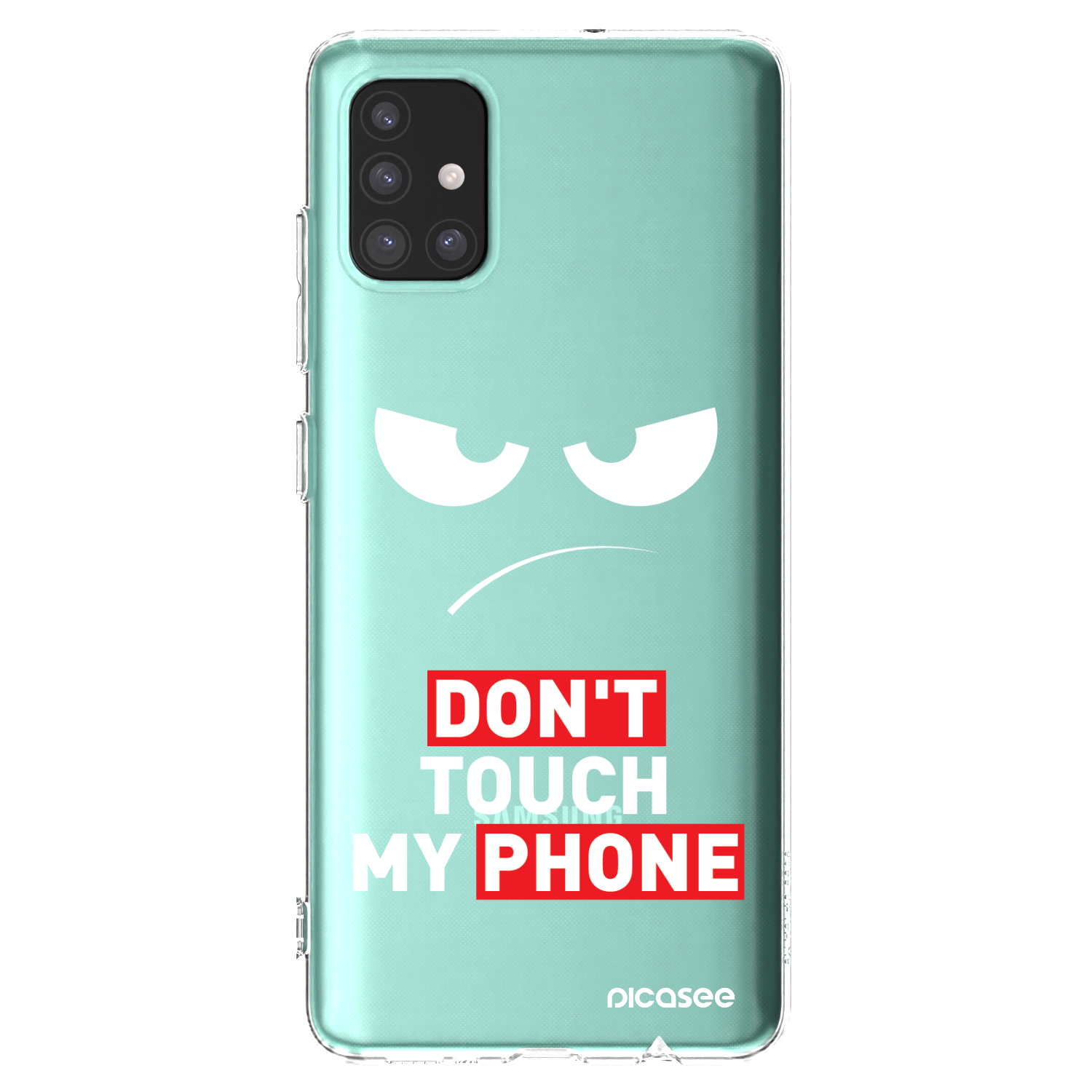 Picasee silikonowe przeźroczyste etui na Samsung Galaxy A51 A515F - Angry Eyes - Transparent