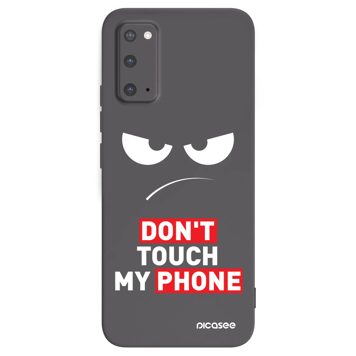 Picasee silikonowe czarne etui na Samsung Galaxy S20 G980F - Angry Eyes - Transparent