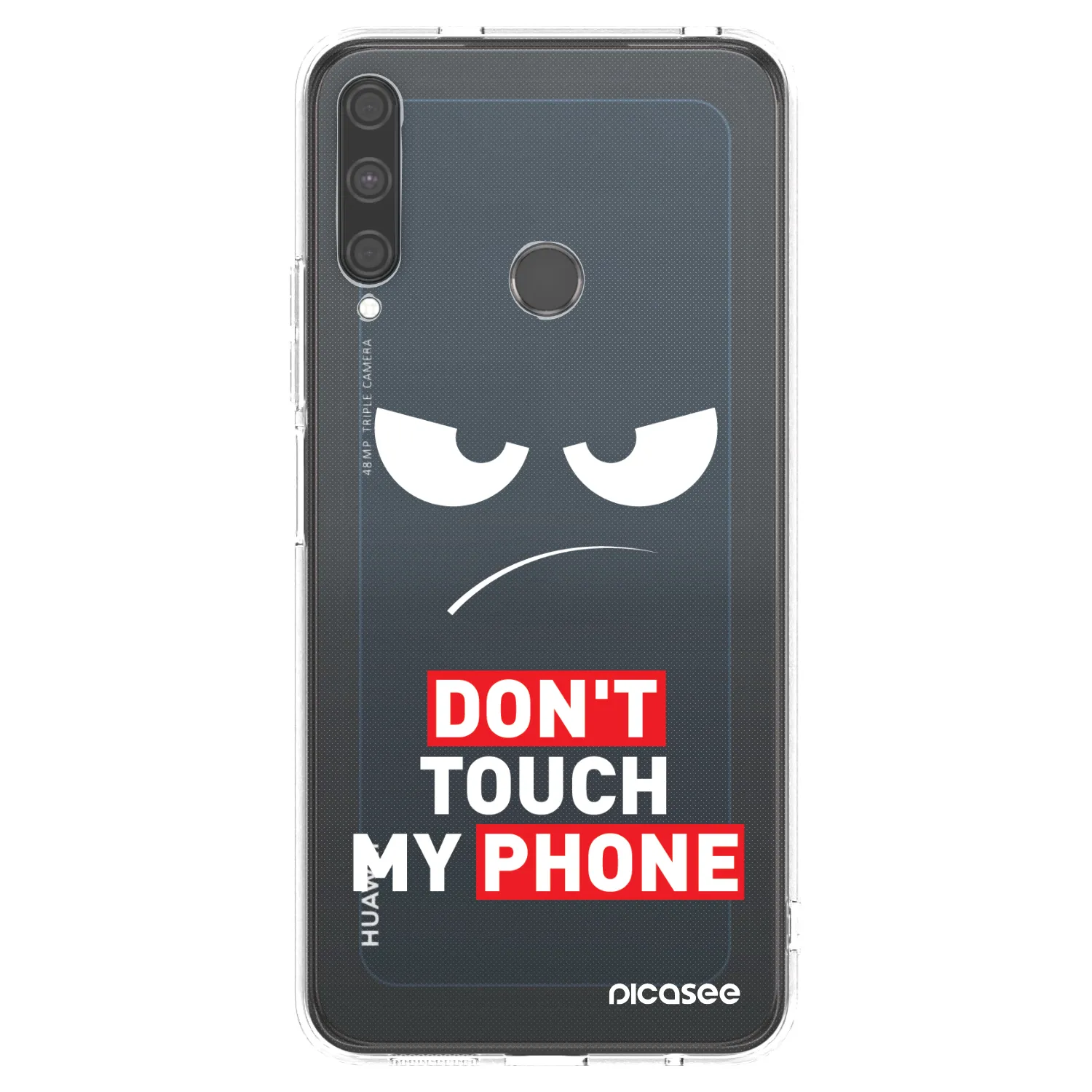 Picasee silikonowe przeźroczyste etui na Huawei P40 Lite E - Angry Eyes - Transparent
