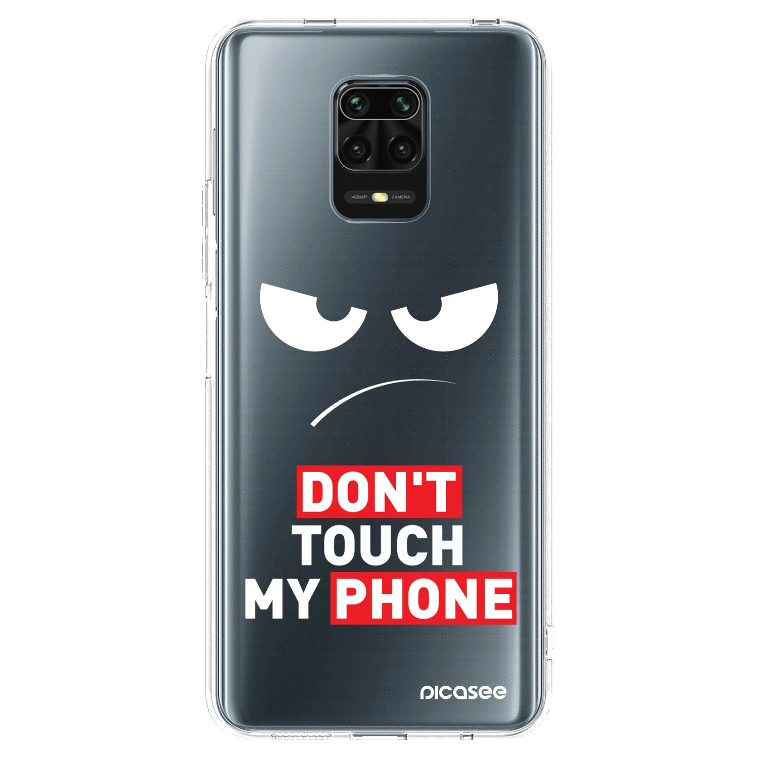 Picasee silikonowe przeźroczyste etui na Xiaomi Redmi Note 9 Pro - Angry Eyes - Transparent