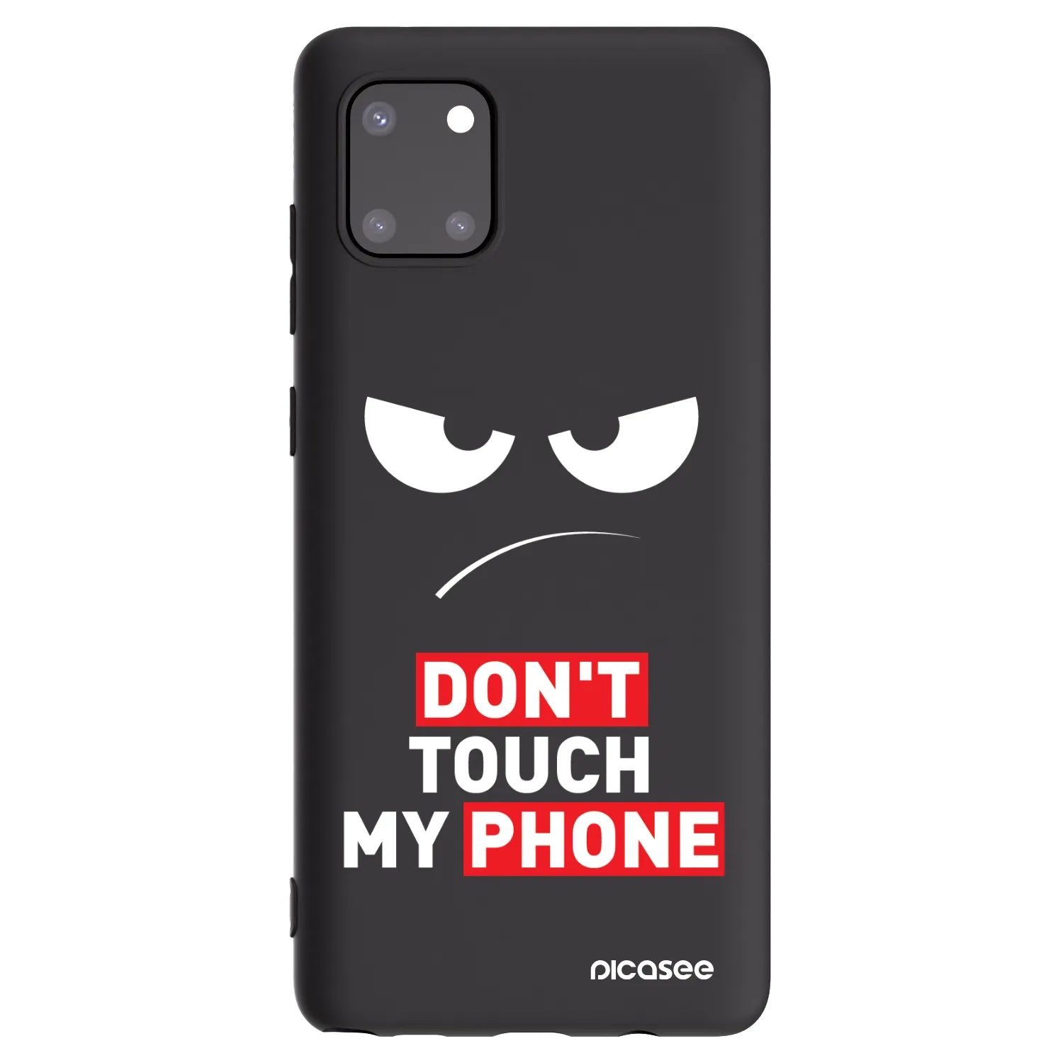 Picasee silikonowe czarne etui na Samsung Galaxy Note 10 Lite N770F - Angry Eyes - Transparent