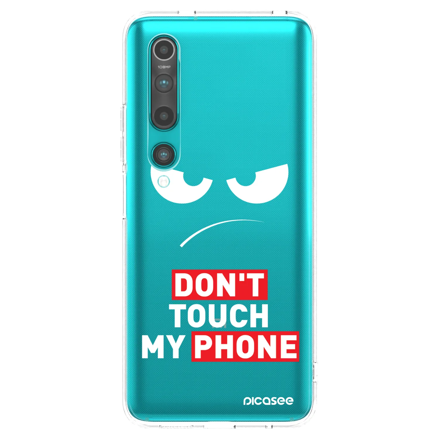 Picasee silikonowe przeźroczyste etui na Xiaomi Mi 10 - Angry Eyes - Transparent