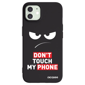 Picasee silikonowe czarne etui na Apple iPhone 12 - Angry Eyes - Transparent