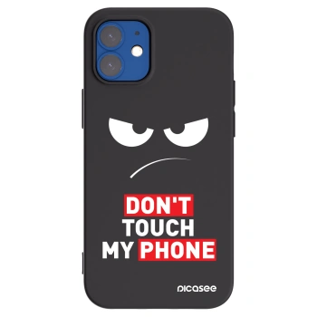 Picasee silikonowe czarne etui na Apple iPhone 12 mini - Angry Eyes - Transparent