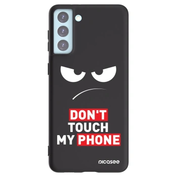 Picasee silikonowe czarne etui na Samsung Galaxy S21+ 5G G996F - Angry Eyes - Transparent