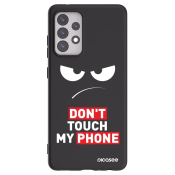 Picasee silikonowe czarne etui na Samsung Galaxy A52 5G A525F - Angry Eyes - Transparent