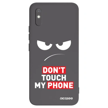 Picasee silikonowe czarne etui na Xiaomi Redmi 9AT - Angry Eyes - Transparent