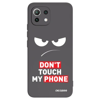 Picasee silikonowe czarne etui na Xiaomi Mi 11 Lite - Angry Eyes - Transparent